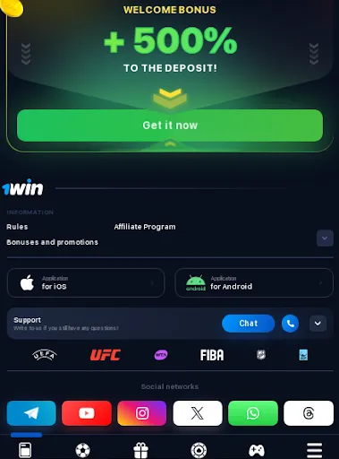 1win application Android and iOS Vietnam